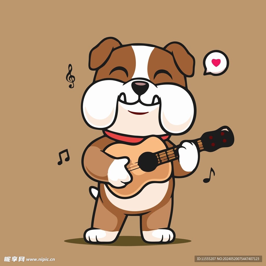 可爱狗狗矢量卡通插画