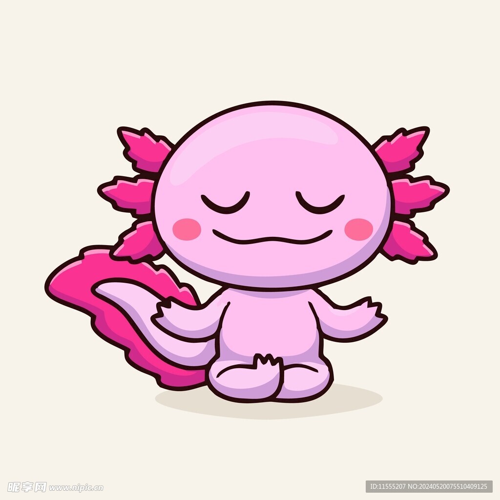 有趣娃娃鱼卡通绘画儿童插画