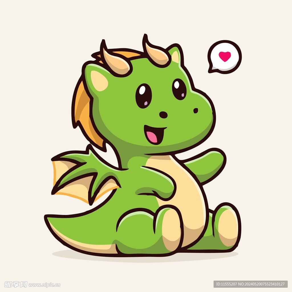 有趣恐龙卡通绘画儿童插画