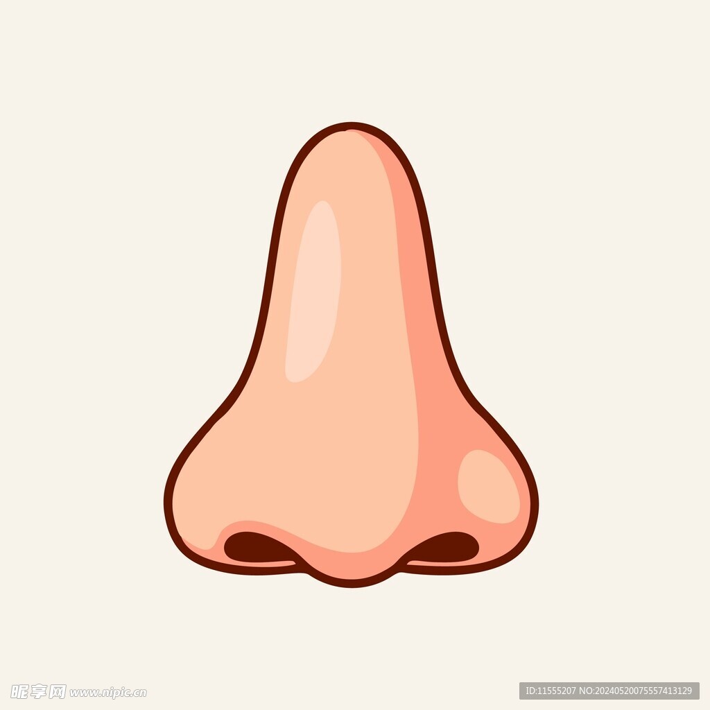 可爱鼻子矢量卡通插画