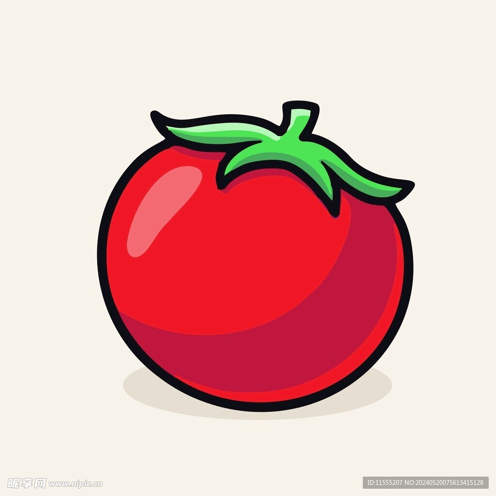 可爱西红柿矢量卡通插画