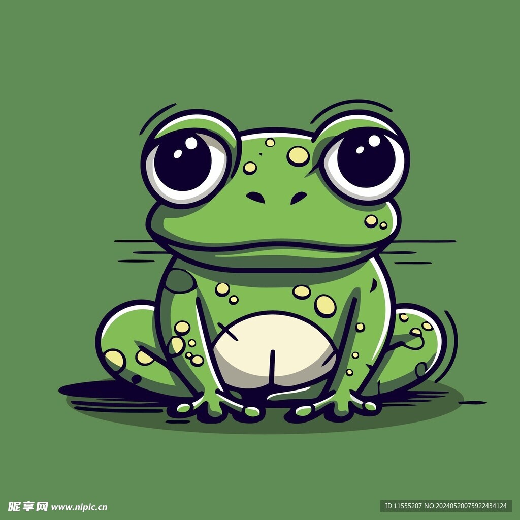可爱青蛙矢量卡通插画