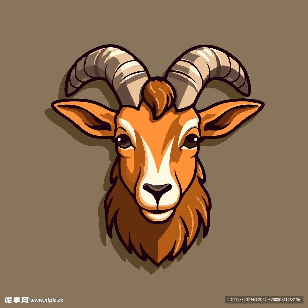 可爱小羊矢量卡通画儿童插画