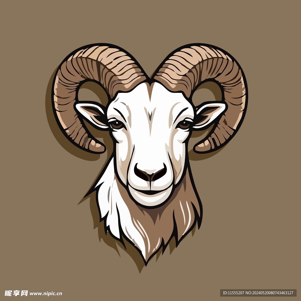 可爱小羊矢量卡通画儿童插画