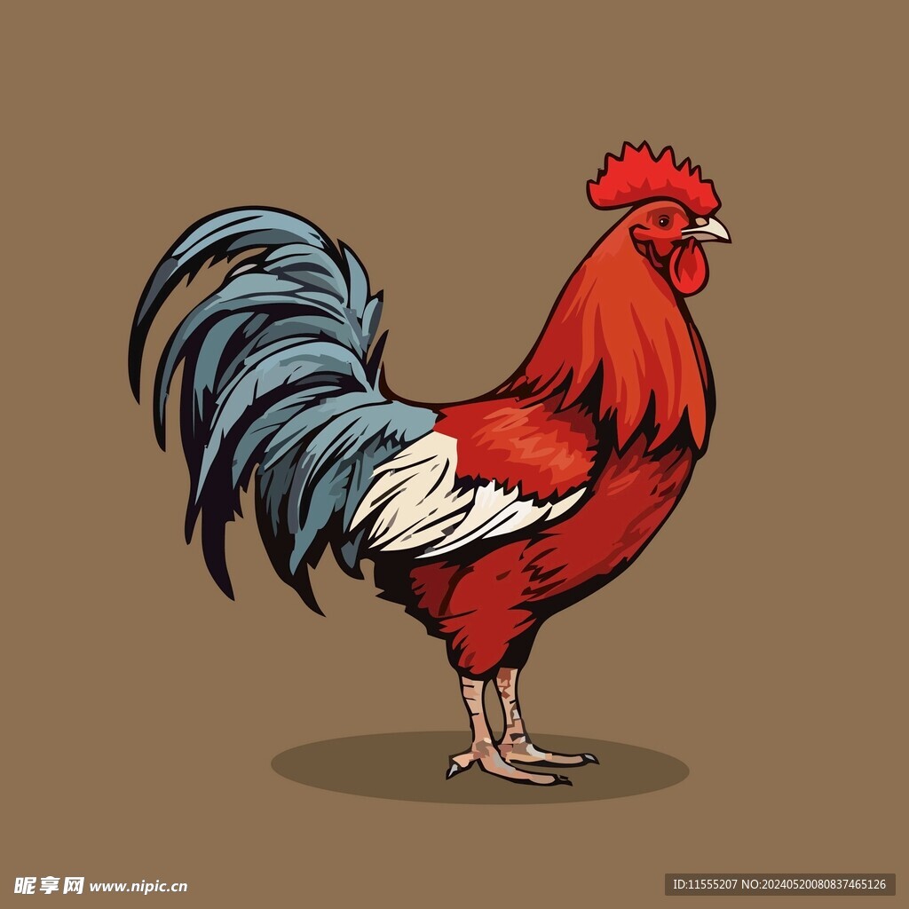 可爱小鸡矢量卡通画儿童插画