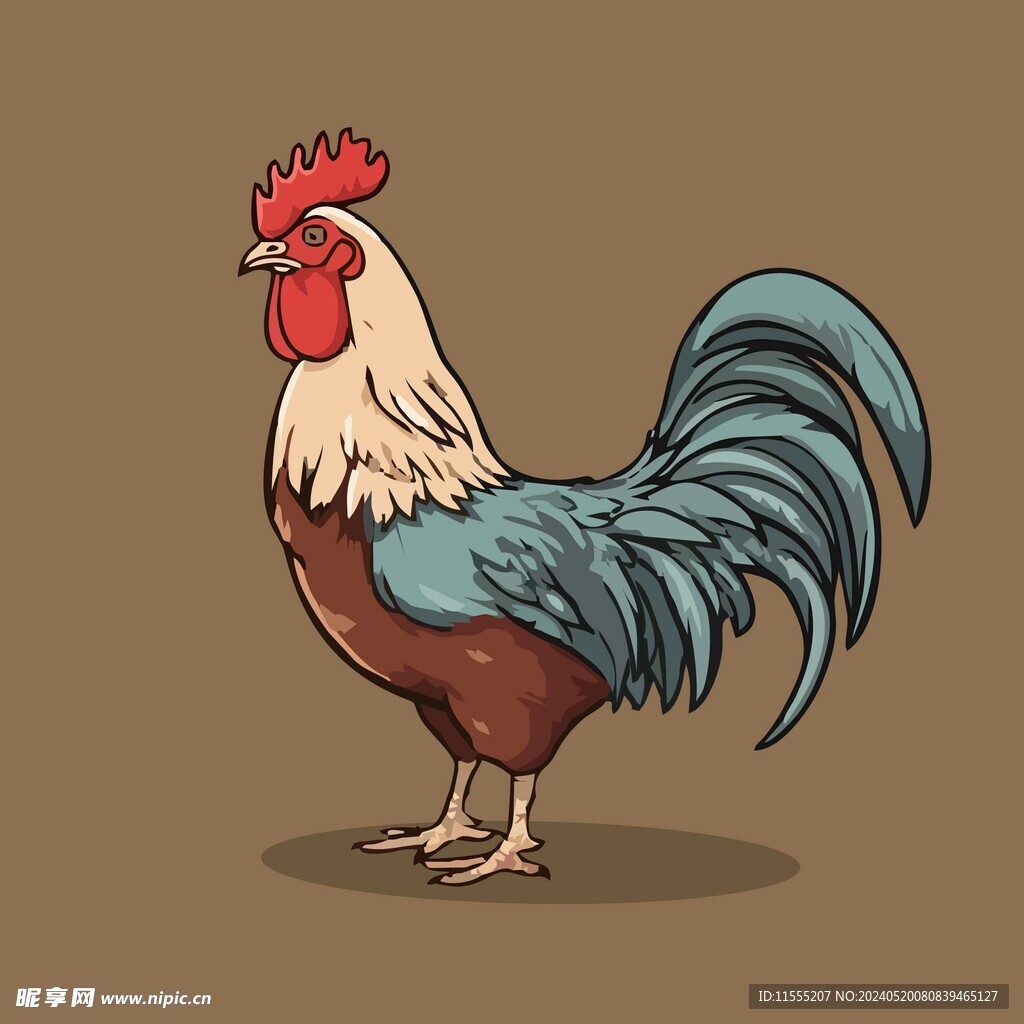 可爱小鸡矢量卡通画儿童插画