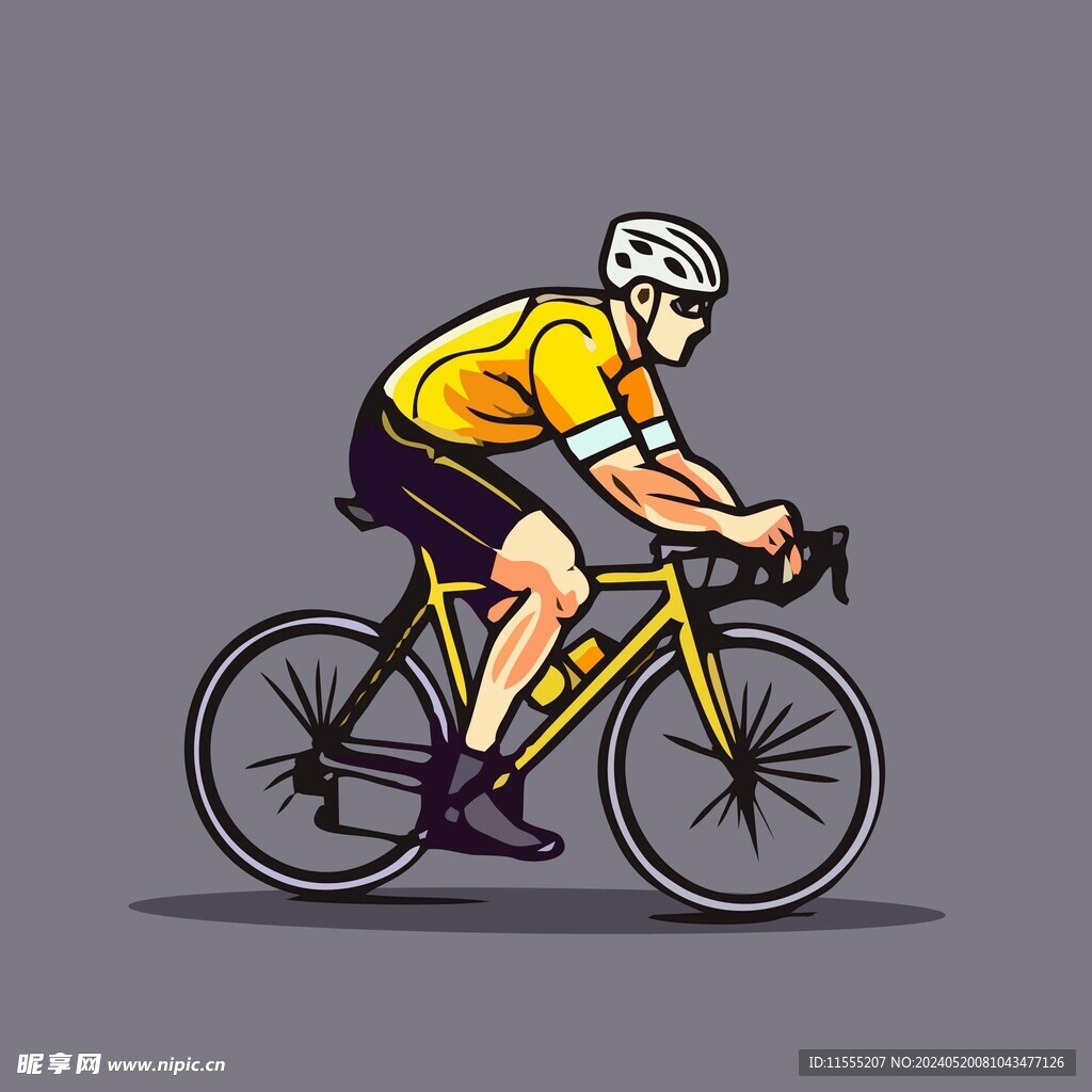 骑车运动员公路车矢量