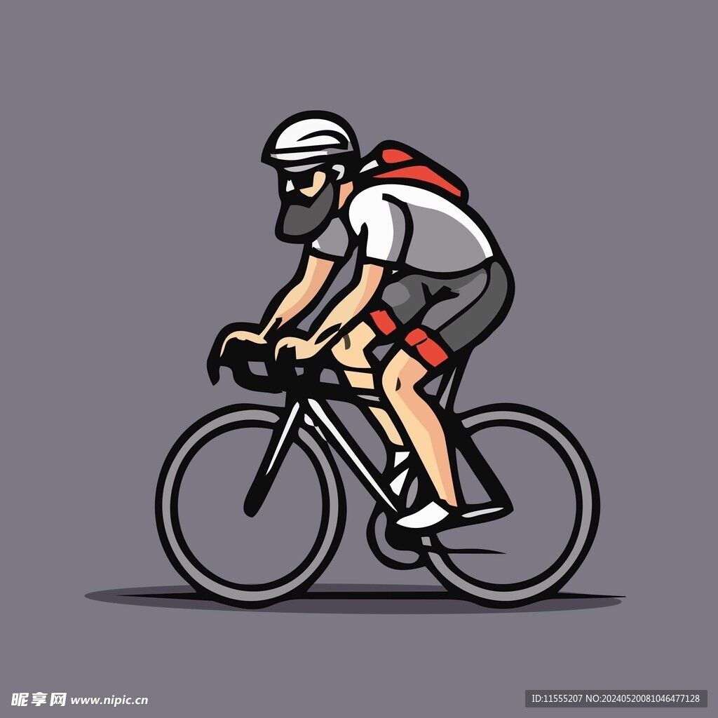 骑车运动员公路车矢量