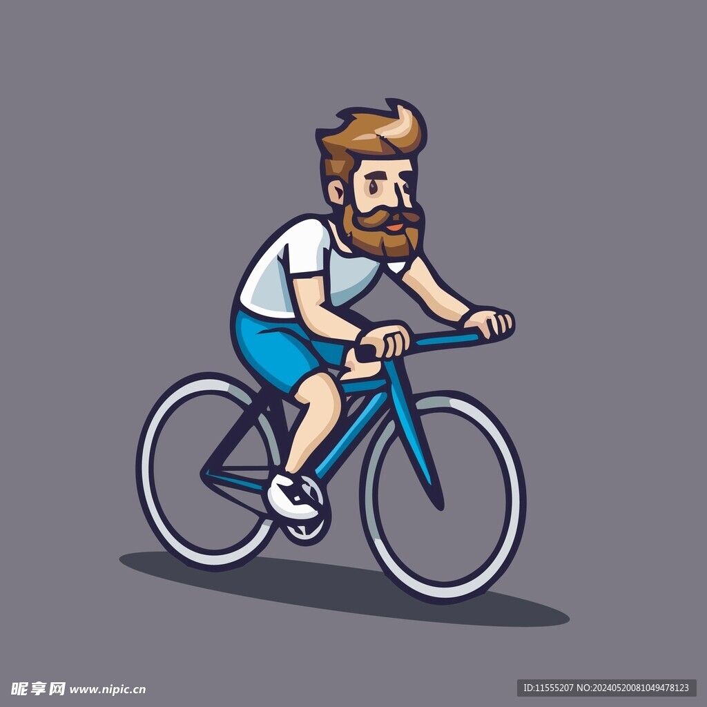 骑车运动员公路车矢量