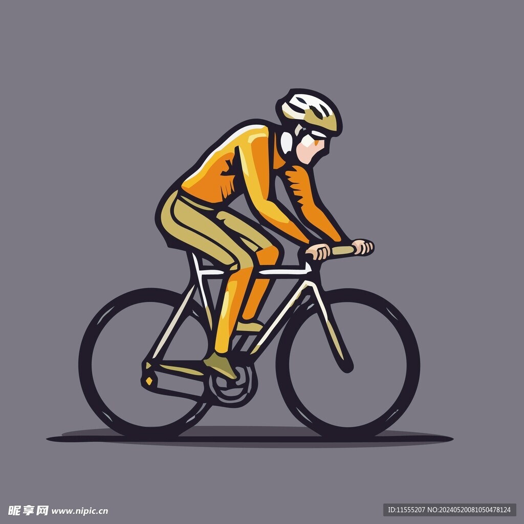 骑车运动员公路车矢量