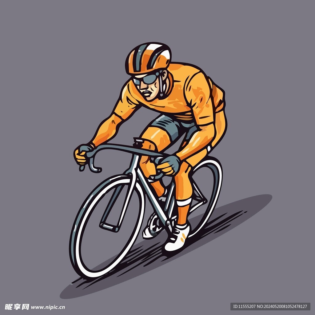 骑车运动员公路车矢量
