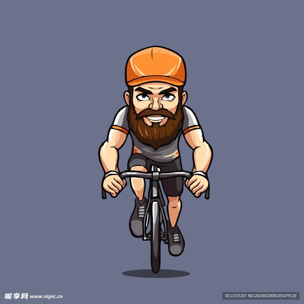 骑车运动员公路车矢量