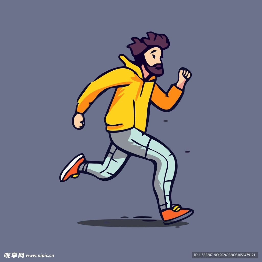 跑步的女孩晨跑田径运动员矢量