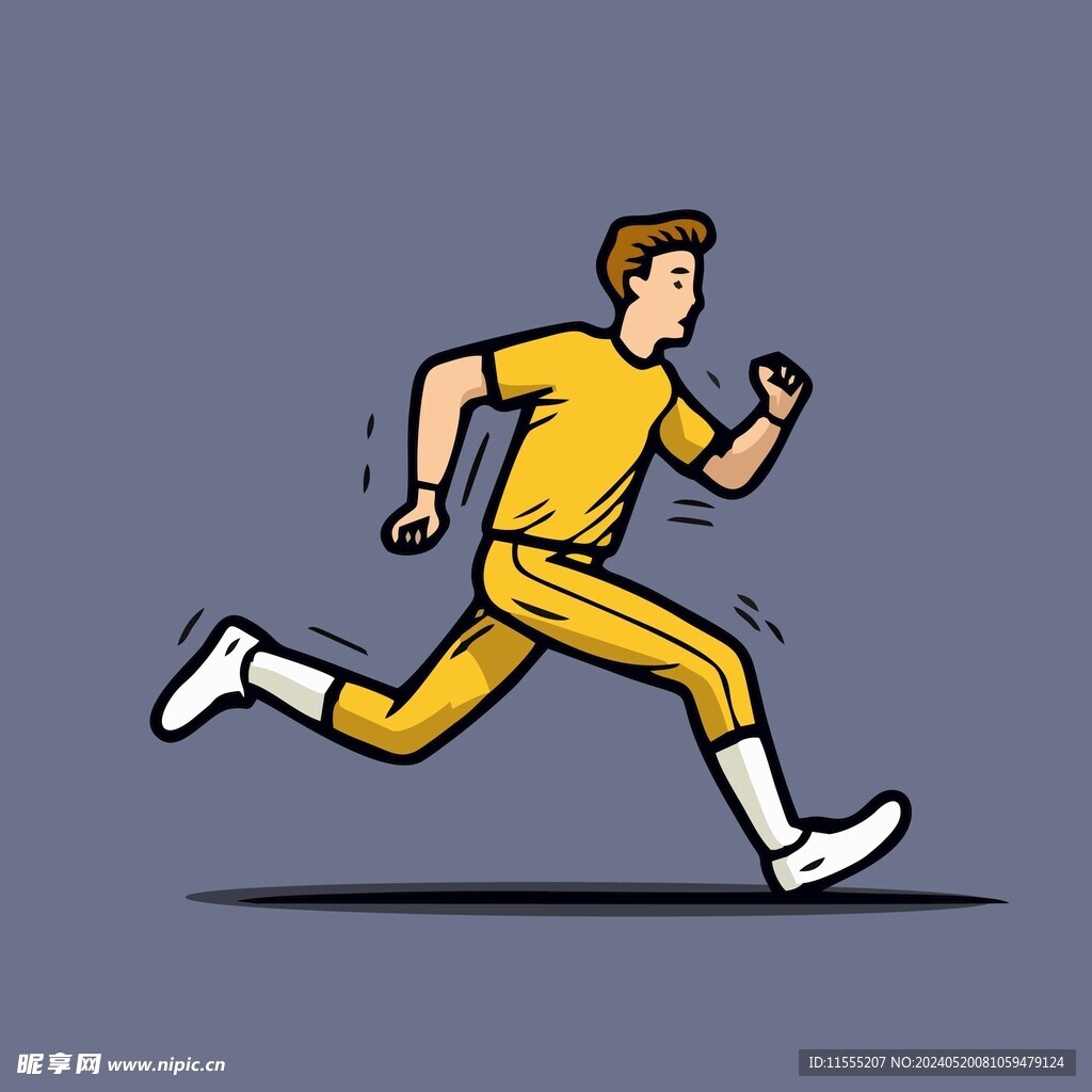 跑步的女孩晨跑田径运动员矢量