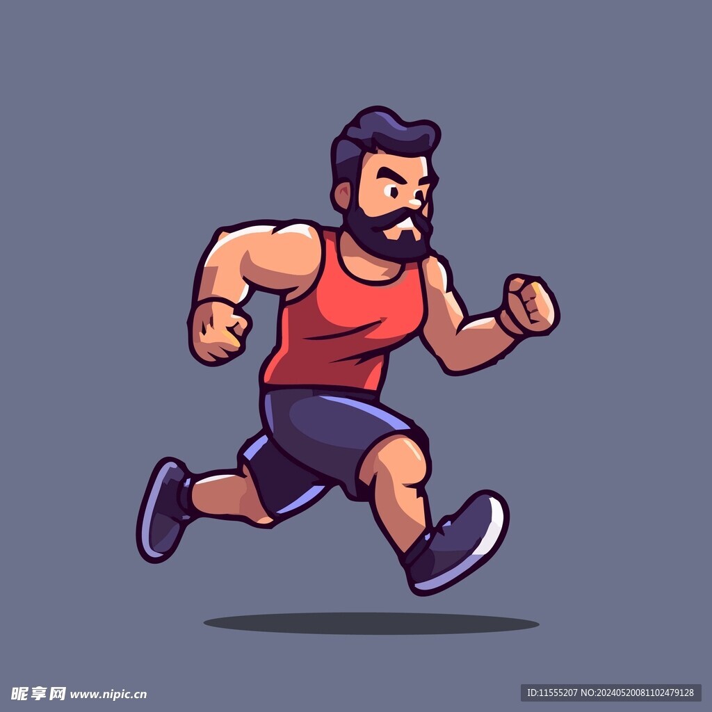 跑步的女孩晨跑田径运动员矢量