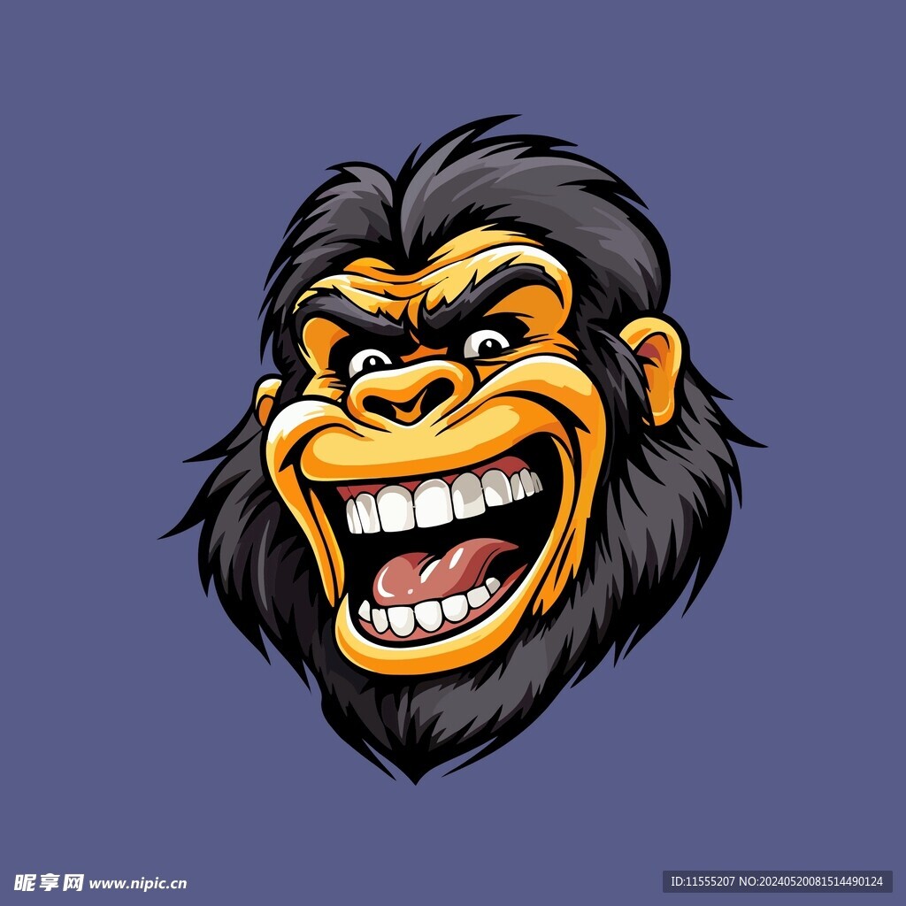 可爱猴子矢量卡通画儿童插画图片