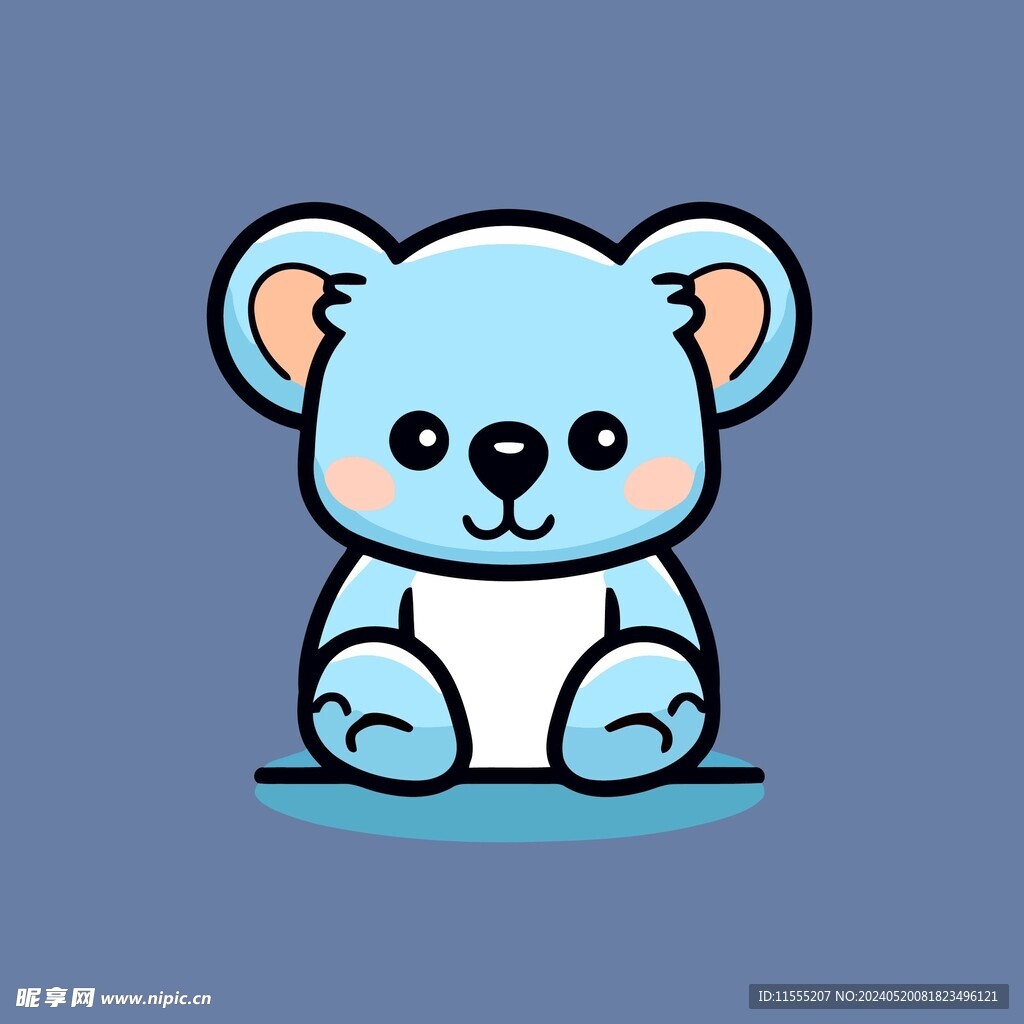 可爱考拉矢量卡通画儿童插画图片