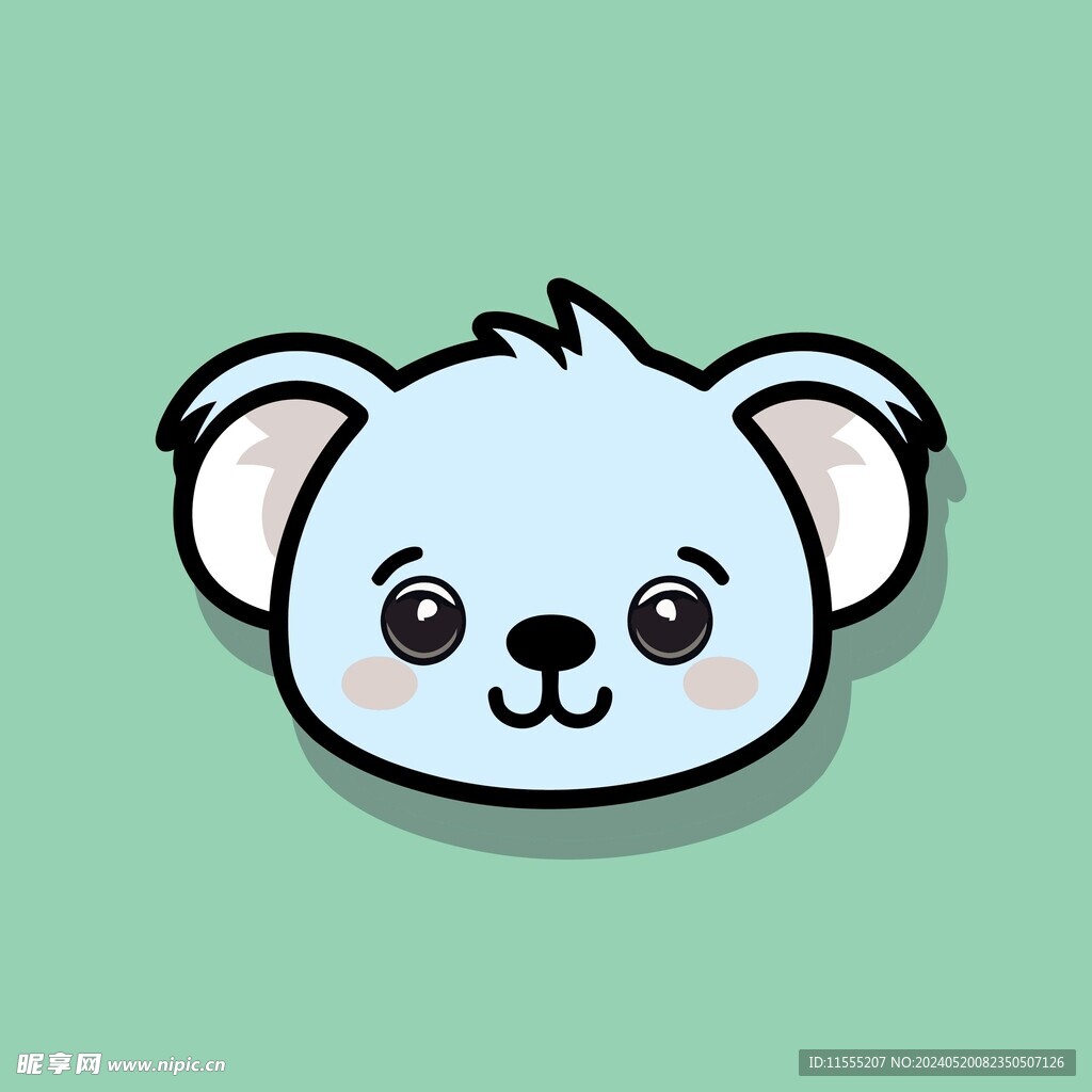 可爱树懒矢量卡通画儿童插画图片