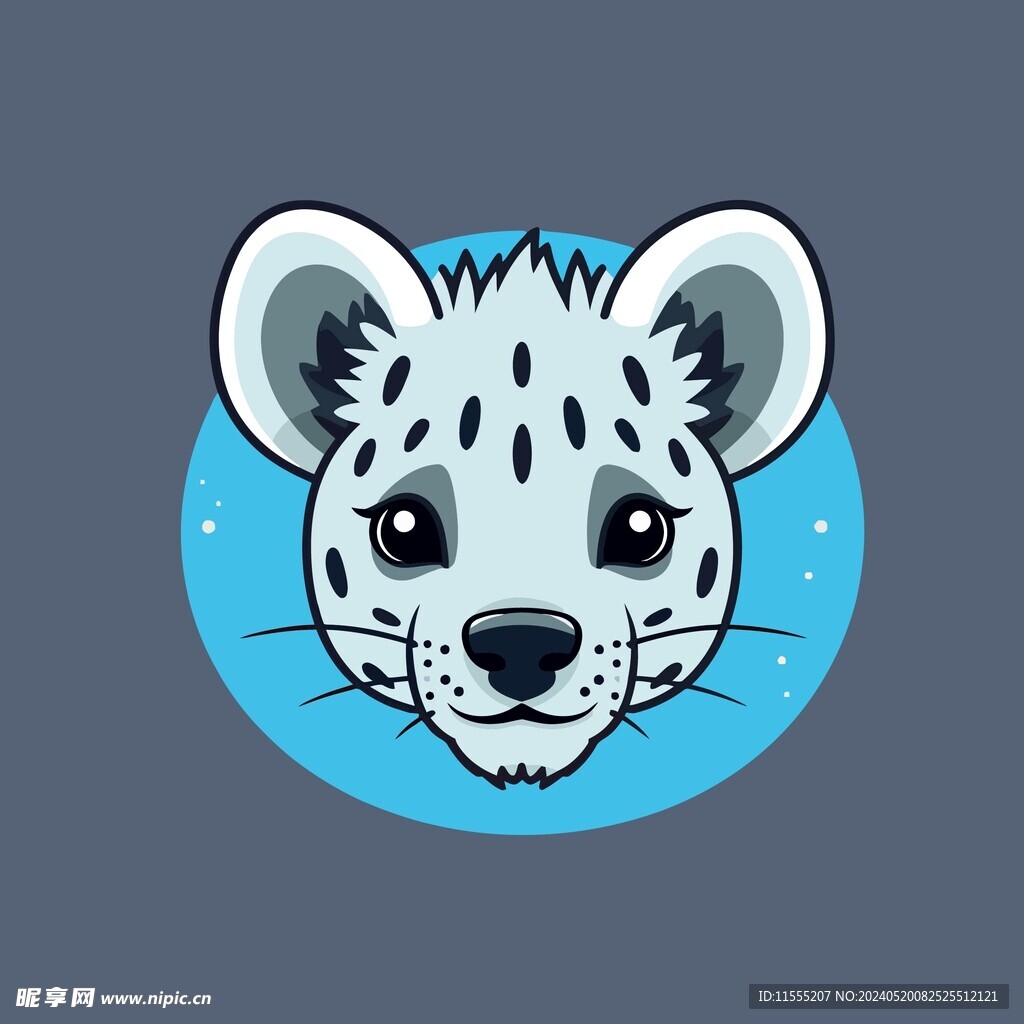 可爱狮子矢量卡通画儿童插画