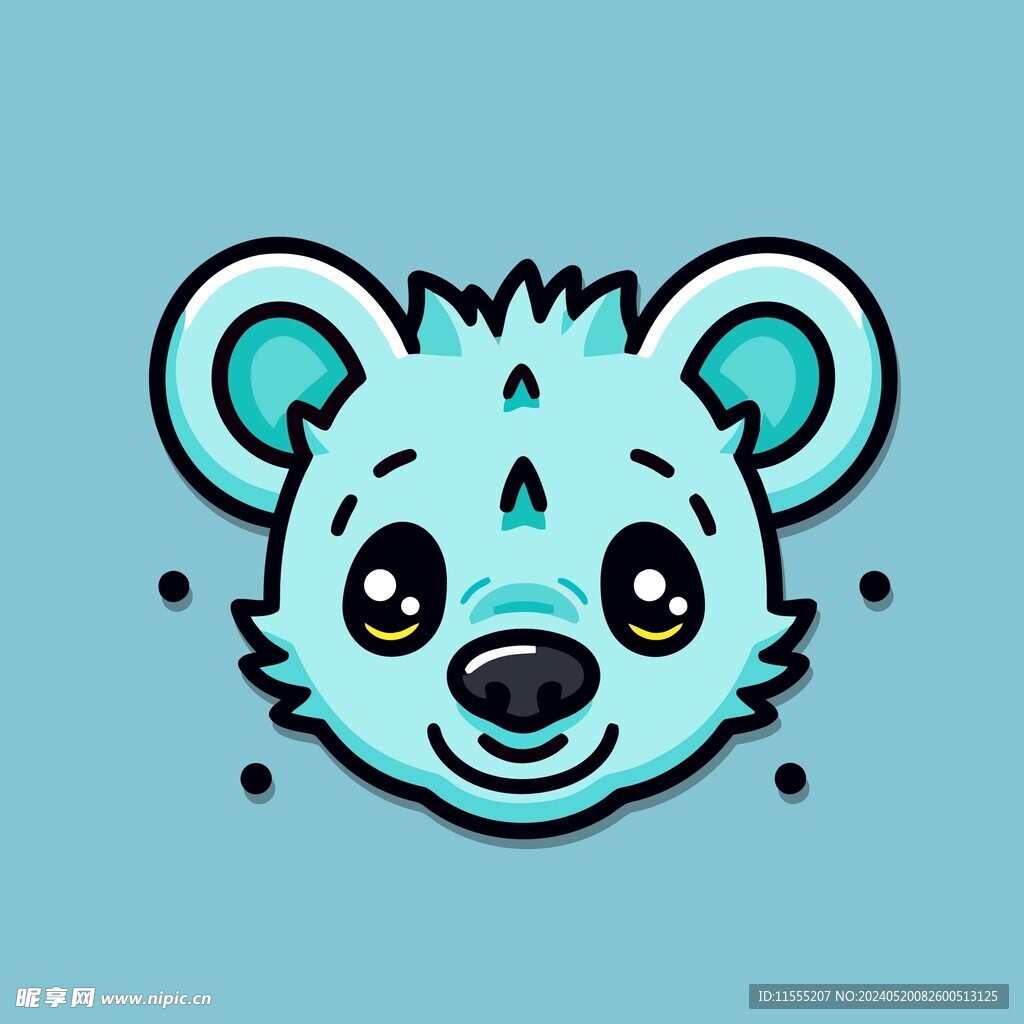 可爱猎狗矢量卡通画儿童插画