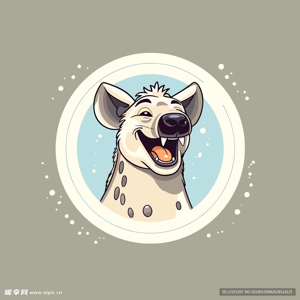 可爱猎狗矢量卡通画儿童插画