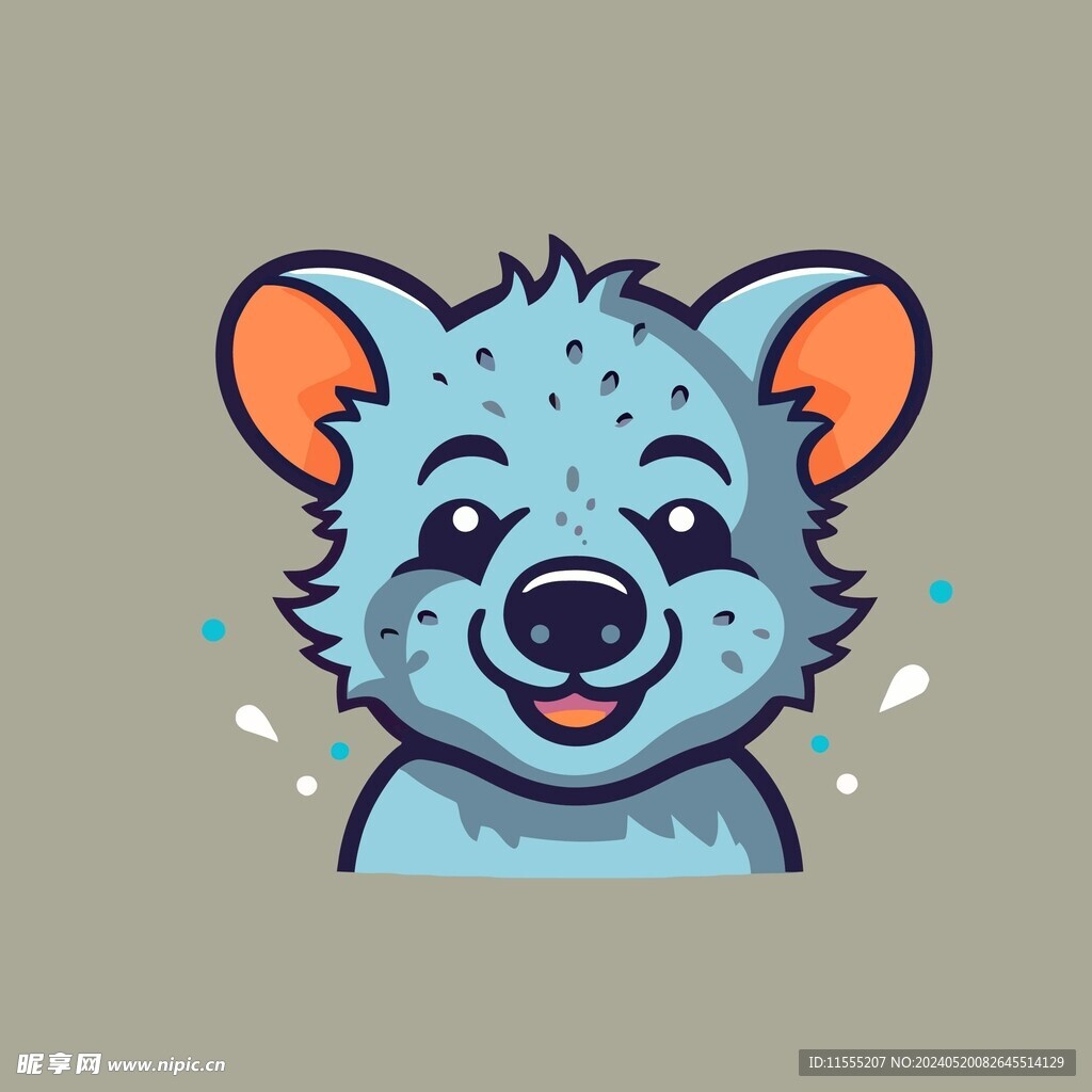 可爱猎狗矢量卡通画儿童插画