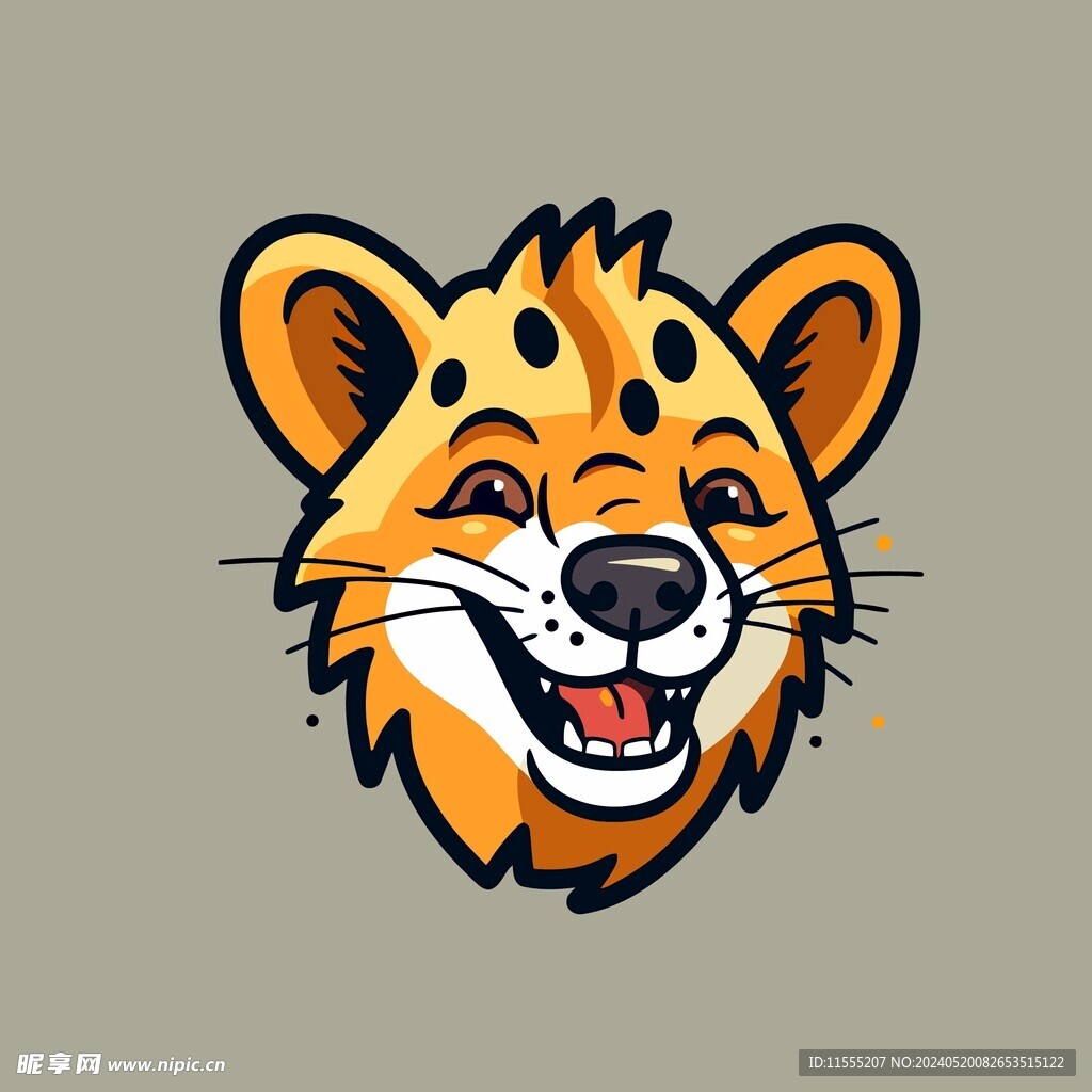 可爱猎狗矢量卡通画儿童插画