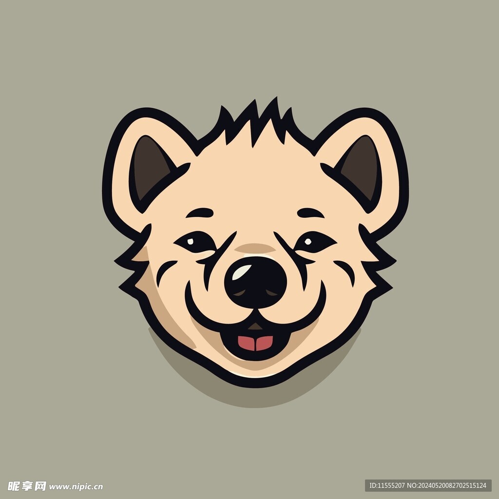 可爱猎狗矢量卡通画儿童插画