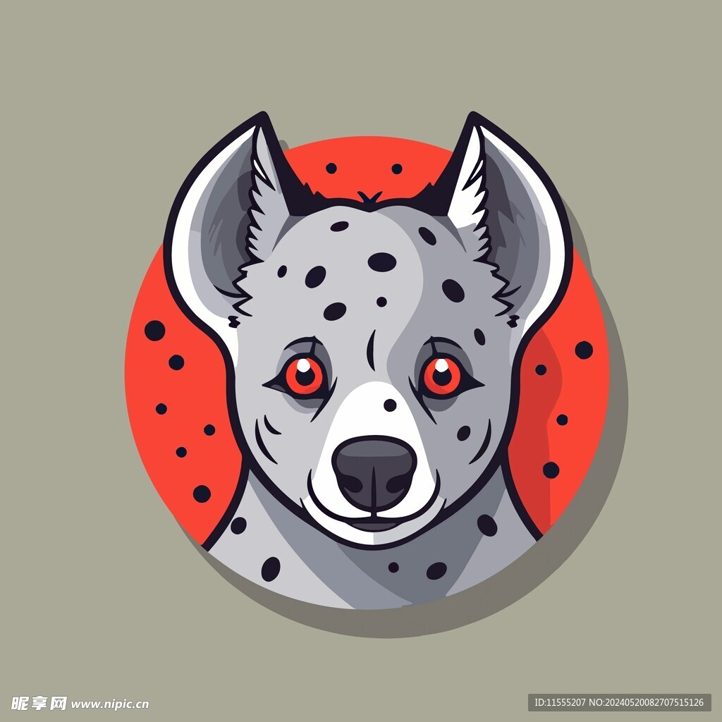 可爱猎狗矢量卡通画儿童插画