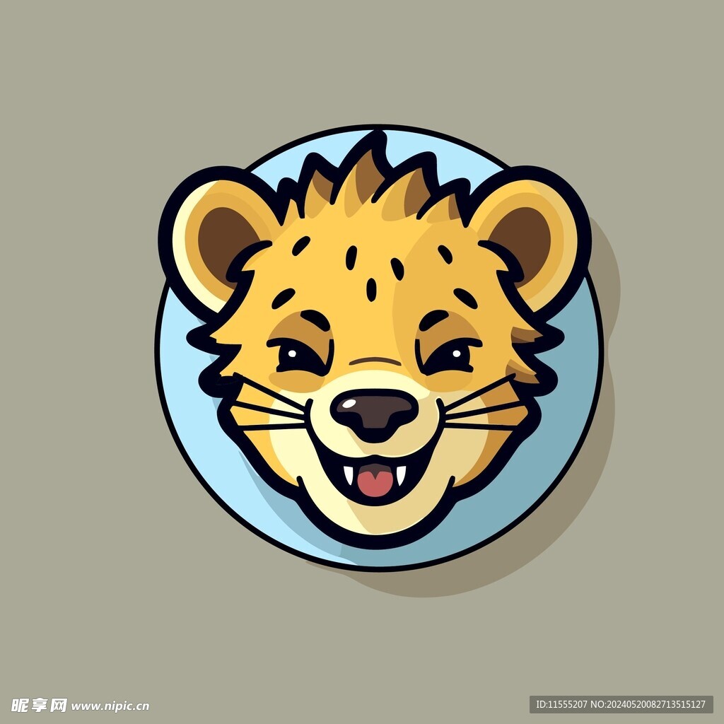 可爱猎狗矢量卡通画儿童插画