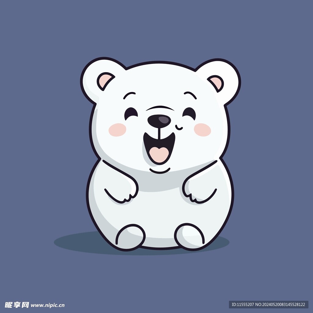 可爱小熊矢量卡通画儿童插画