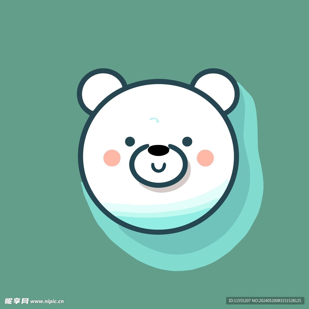 可爱小熊矢量卡通画儿童插画