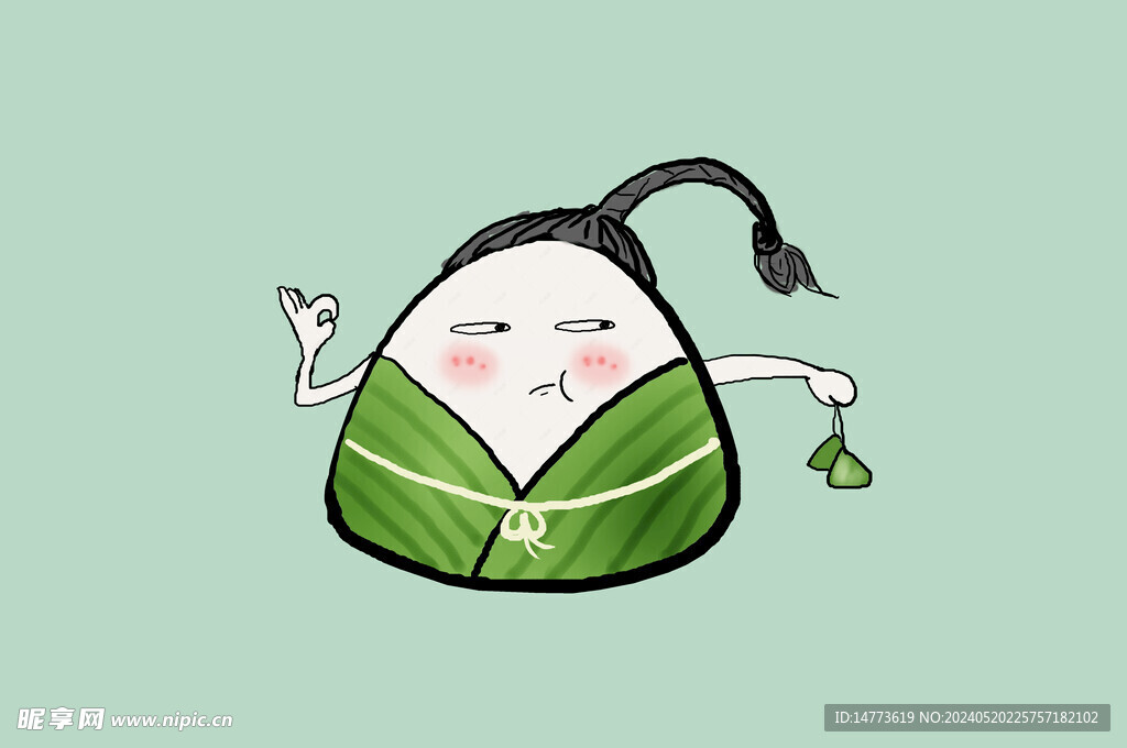 手绘趣味粽子