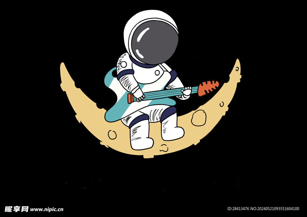 卡通音乐宇航员