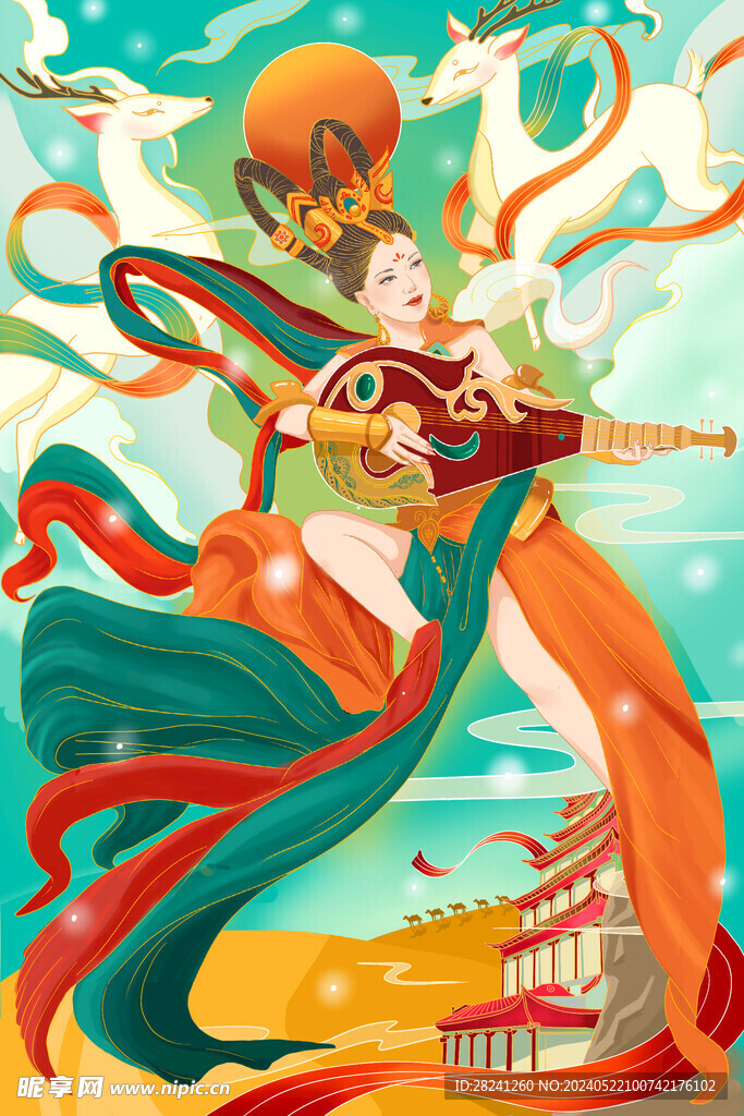 敦煌飞天插画