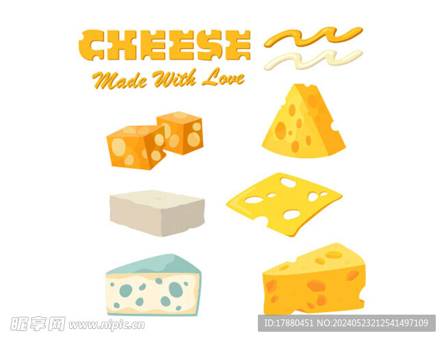 三维形状奶酪