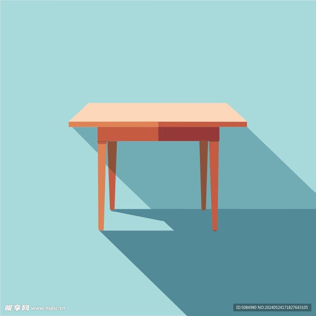 扁平风格桌子
