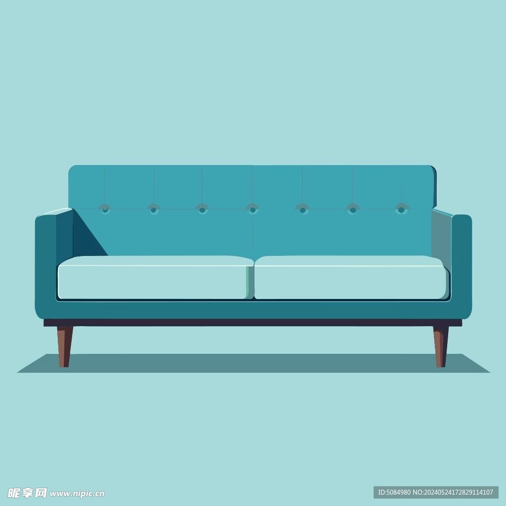 扁平风格沙发