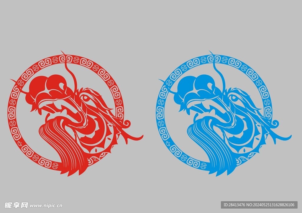 端午龙头图标设计
