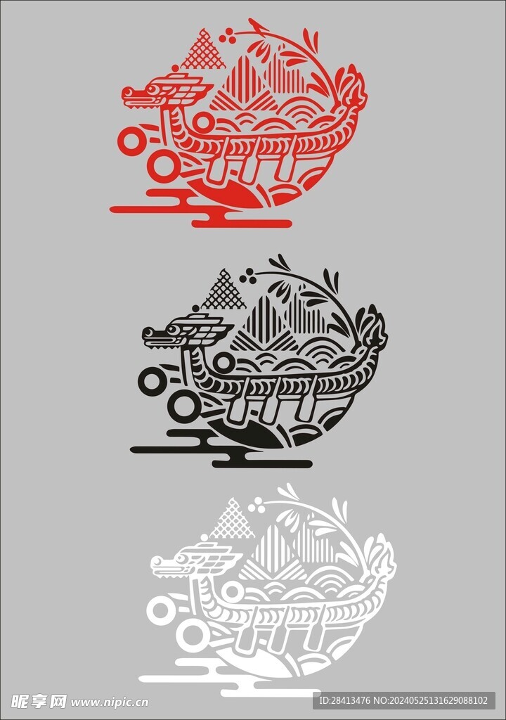 端午龙舟插画设计