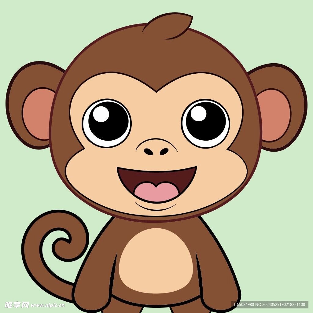 高兴的猴子