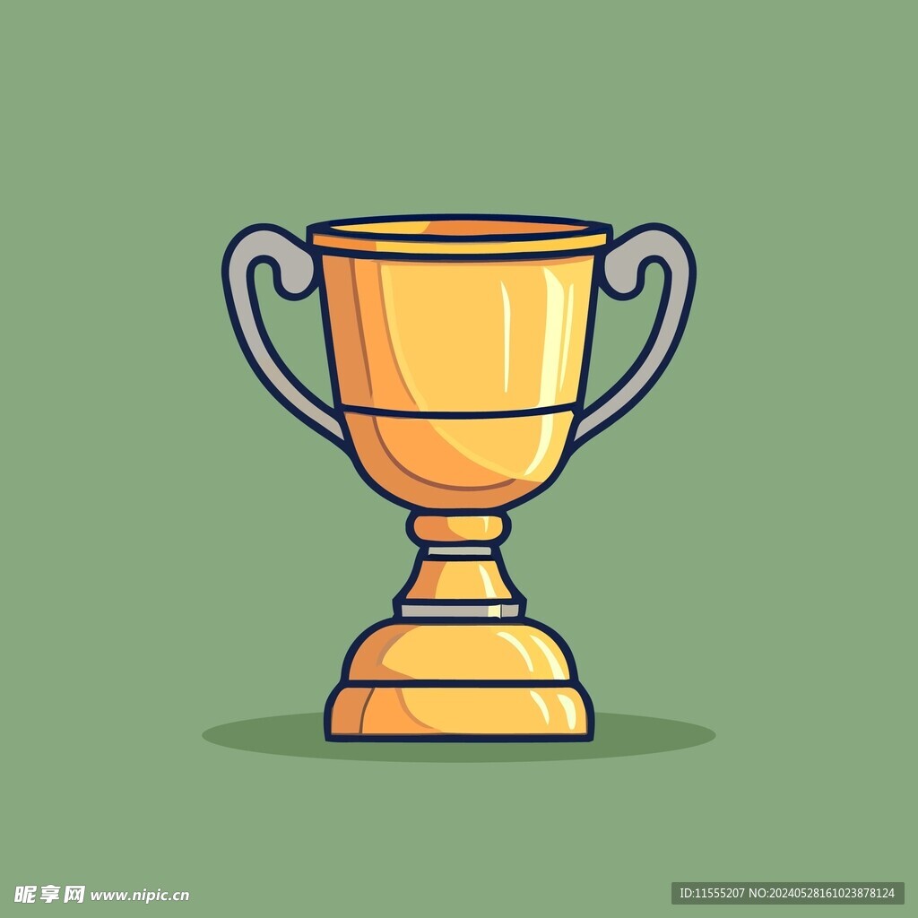 金银铜奖杯卡通绘画儿童插画