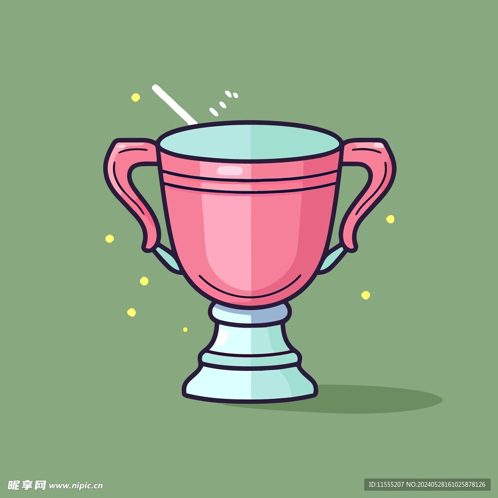 金银铜奖杯卡通绘画儿童插画