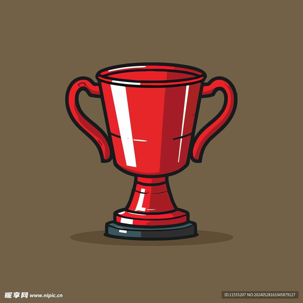 金银铜奖杯卡通绘画儿童插画