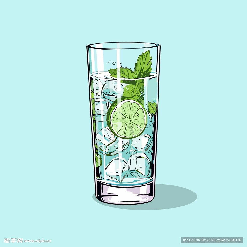 鸡尾酒饮料卡通绘画儿童插画