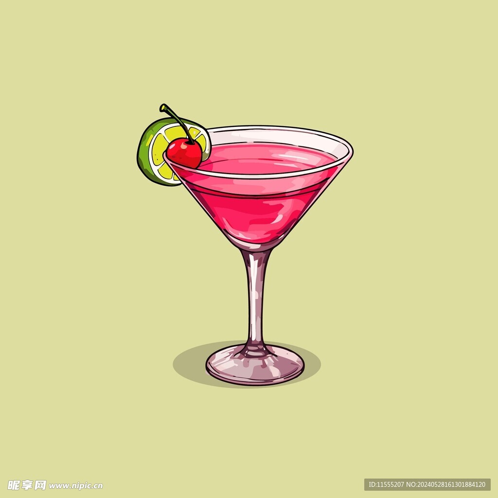 鸡尾酒饮料卡通绘画儿童插画