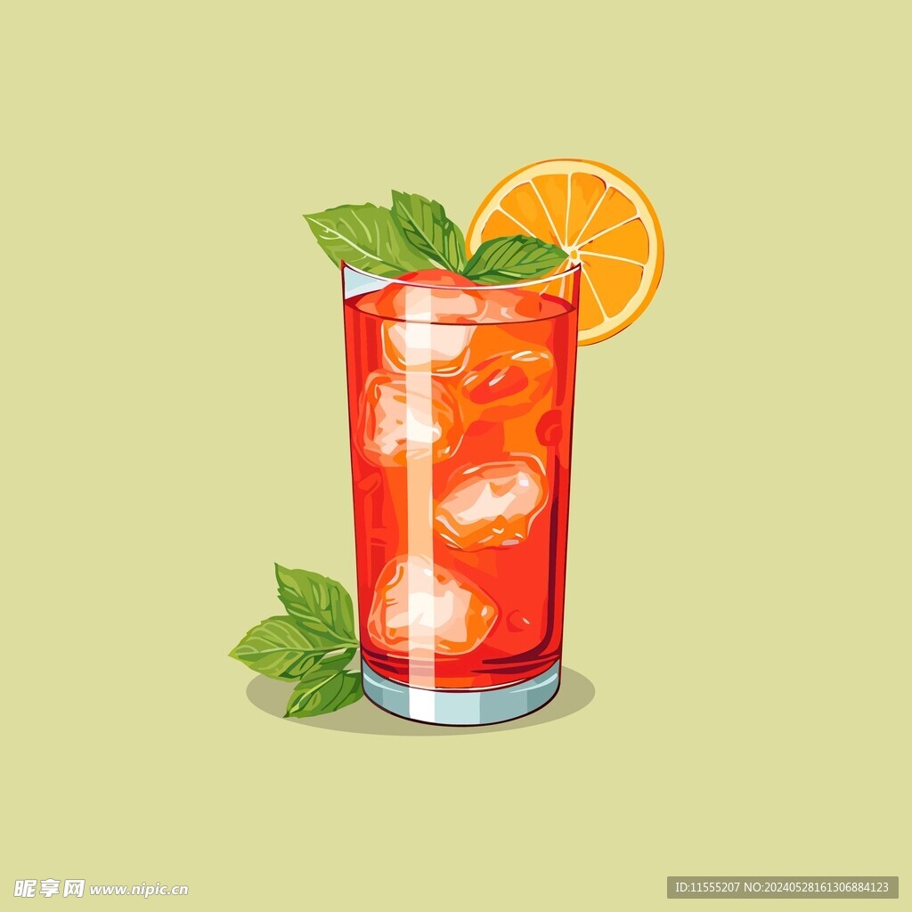 鸡尾酒饮料卡通绘画儿童插画