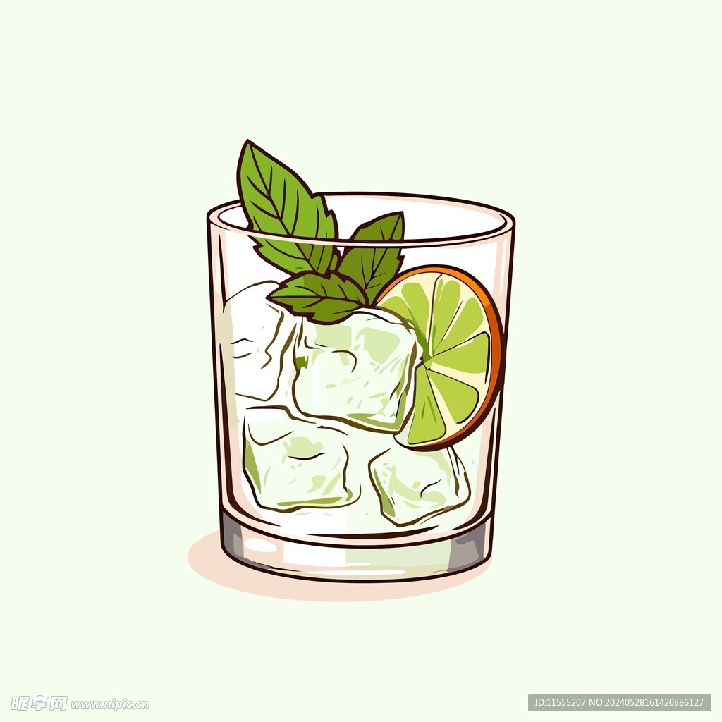 鸡尾酒饮料卡通绘画儿童插画