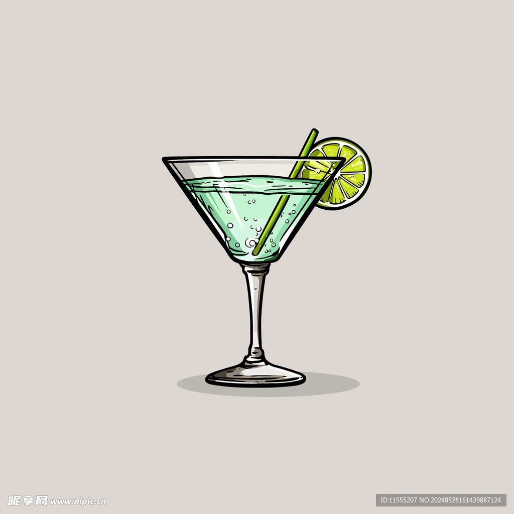 鸡尾酒饮料卡通绘画儿童插画