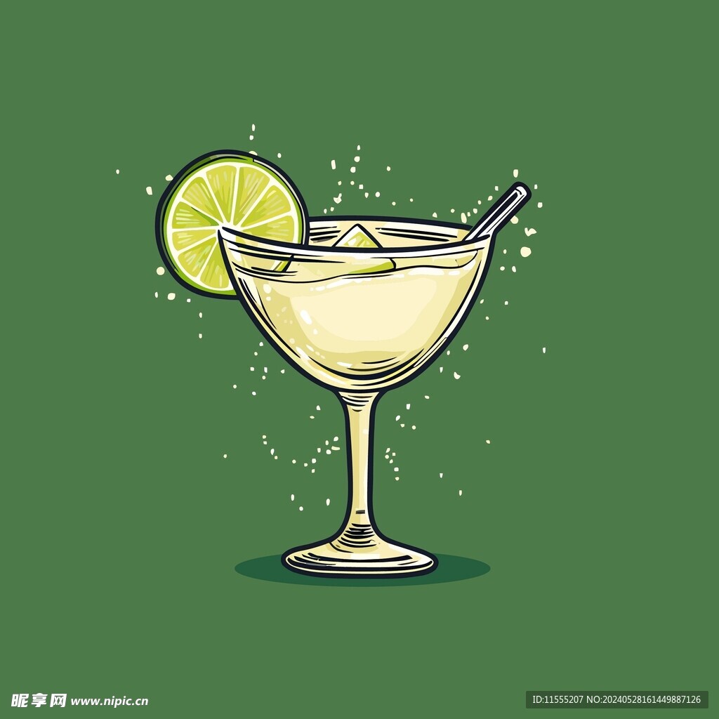 夏威夷饮料卡通绘画儿童插画